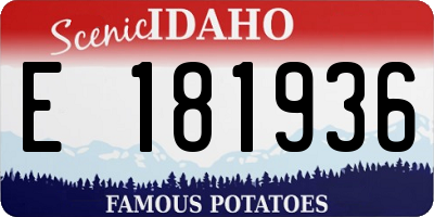 ID license plate E181936