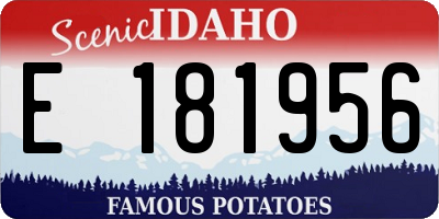 ID license plate E181956