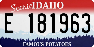 ID license plate E181963