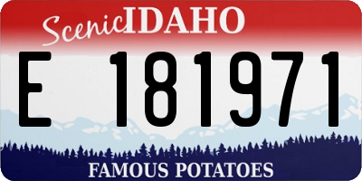 ID license plate E181971