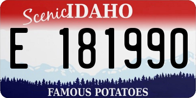 ID license plate E181990