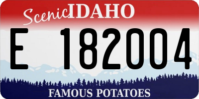 ID license plate E182004
