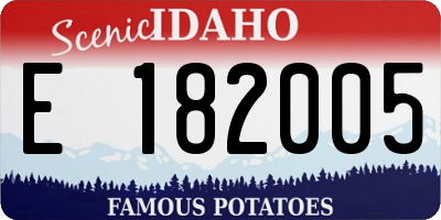 ID license plate E182005