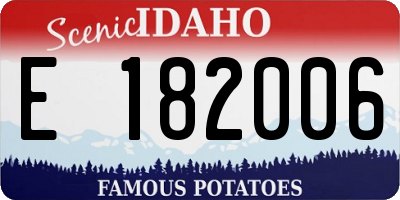 ID license plate E182006