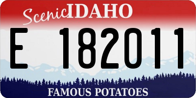 ID license plate E182011