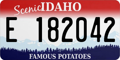ID license plate E182042