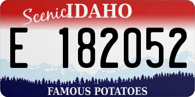 ID license plate E182052