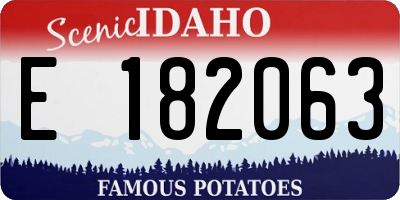 ID license plate E182063