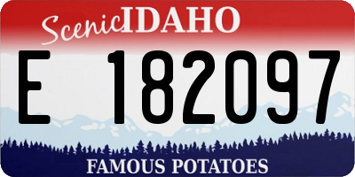 ID license plate E182097