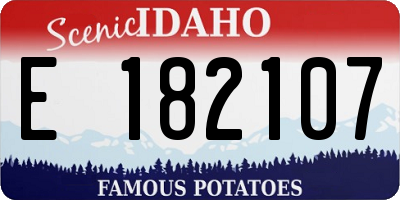 ID license plate E182107