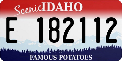 ID license plate E182112