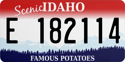 ID license plate E182114