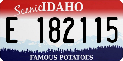 ID license plate E182115