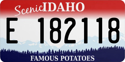 ID license plate E182118