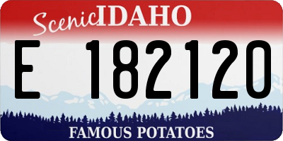 ID license plate E182120
