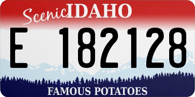 ID license plate E182128