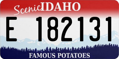 ID license plate E182131