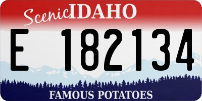ID license plate E182134