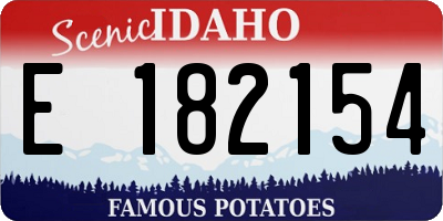 ID license plate E182154