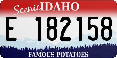 ID license plate E182158