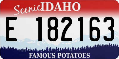 ID license plate E182163