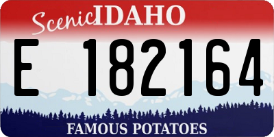 ID license plate E182164