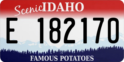 ID license plate E182170