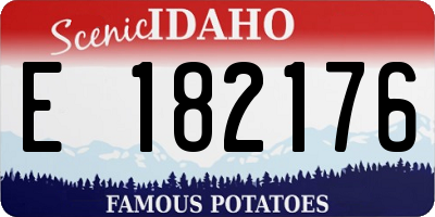 ID license plate E182176