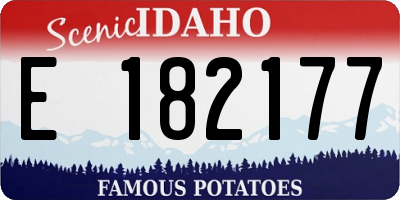ID license plate E182177