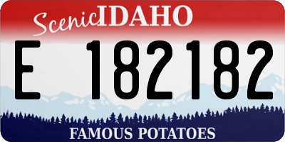 ID license plate E182182