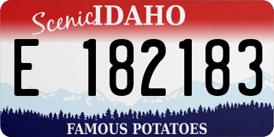 ID license plate E182183