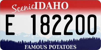 ID license plate E182200