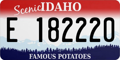 ID license plate E182220