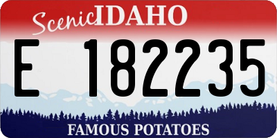 ID license plate E182235