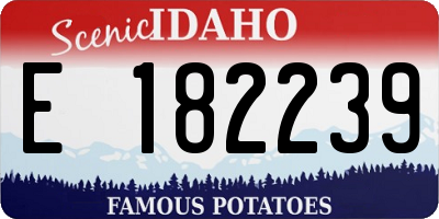ID license plate E182239