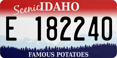 ID license plate E182240