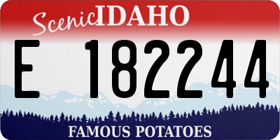 ID license plate E182244