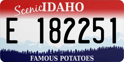 ID license plate E182251