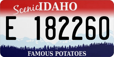 ID license plate E182260