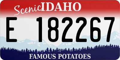 ID license plate E182267