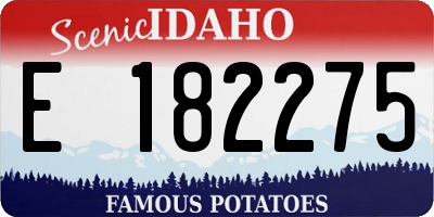ID license plate E182275