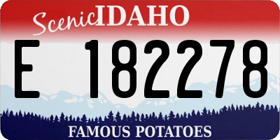 ID license plate E182278