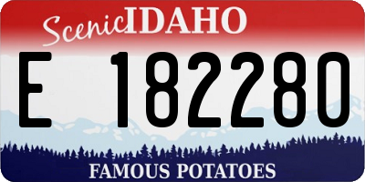 ID license plate E182280