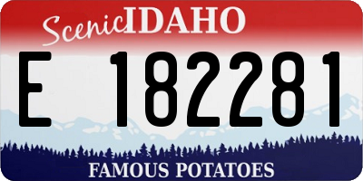 ID license plate E182281