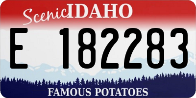 ID license plate E182283