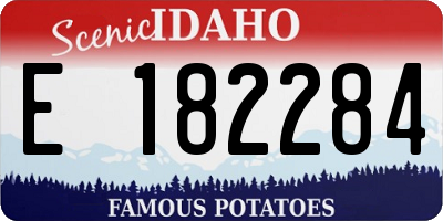 ID license plate E182284