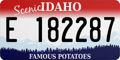 ID license plate E182287