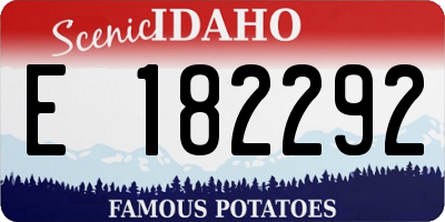 ID license plate E182292