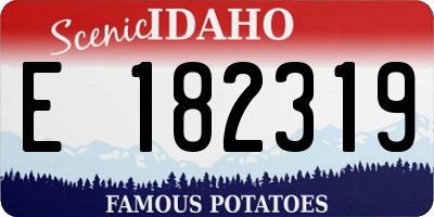 ID license plate E182319
