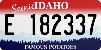 ID license plate E182337